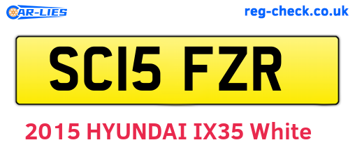 SC15FZR are the vehicle registration plates.