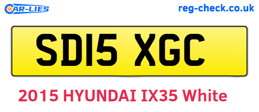 SD15XGC are the vehicle registration plates.