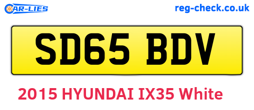 SD65BDV are the vehicle registration plates.