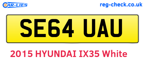SE64UAU are the vehicle registration plates.