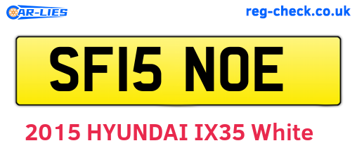 SF15NOE are the vehicle registration plates.