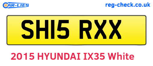 SH15RXX are the vehicle registration plates.