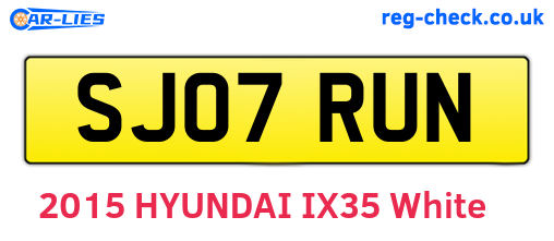 SJ07RUN are the vehicle registration plates.