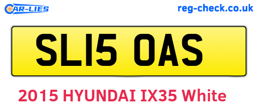 SL15OAS are the vehicle registration plates.