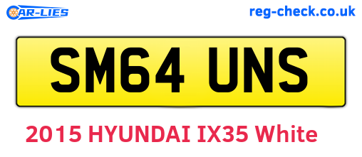 SM64UNS are the vehicle registration plates.