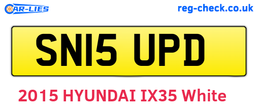 SN15UPD are the vehicle registration plates.