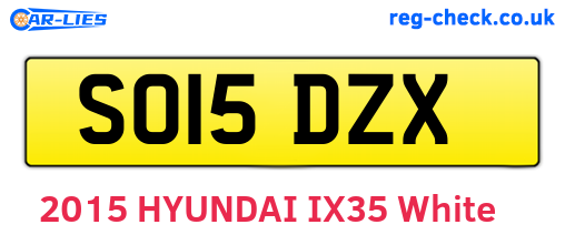 SO15DZX are the vehicle registration plates.
