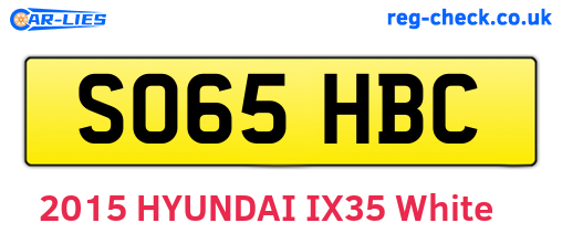 SO65HBC are the vehicle registration plates.
