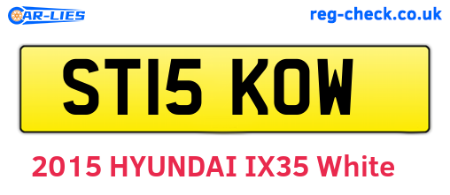 ST15KOW are the vehicle registration plates.