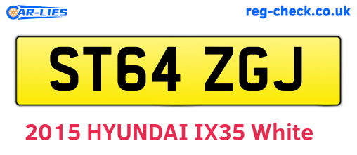 ST64ZGJ are the vehicle registration plates.