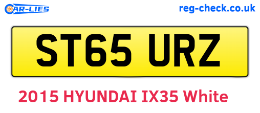 ST65URZ are the vehicle registration plates.