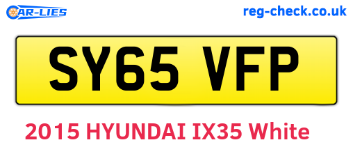 SY65VFP are the vehicle registration plates.