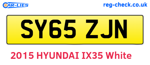 SY65ZJN are the vehicle registration plates.