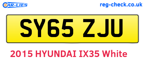 SY65ZJU are the vehicle registration plates.