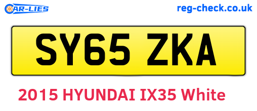 SY65ZKA are the vehicle registration plates.