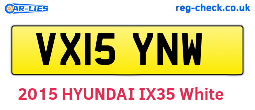 VX15YNW are the vehicle registration plates.