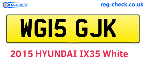 WG15GJK are the vehicle registration plates.