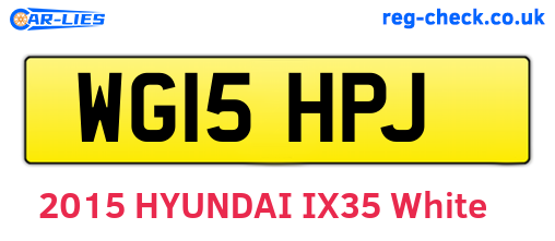 WG15HPJ are the vehicle registration plates.