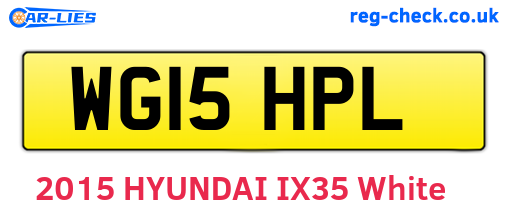 WG15HPL are the vehicle registration plates.