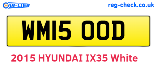 WM15OOD are the vehicle registration plates.