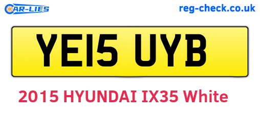 YE15UYB are the vehicle registration plates.