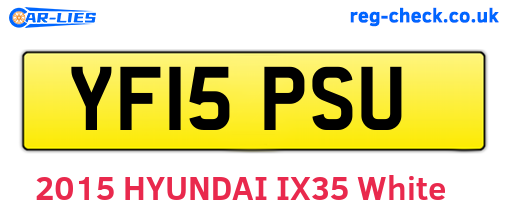 YF15PSU are the vehicle registration plates.