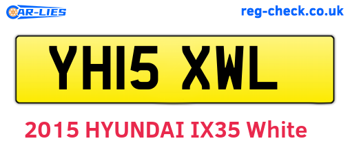 YH15XWL are the vehicle registration plates.