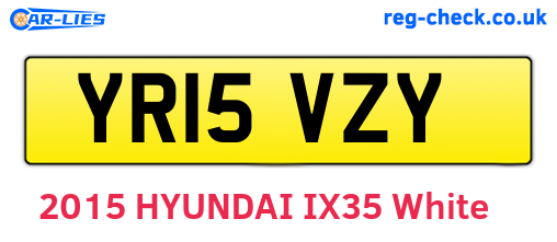 YR15VZY are the vehicle registration plates.