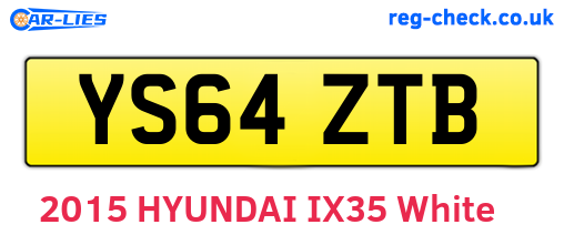 YS64ZTB are the vehicle registration plates.