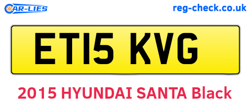 ET15KVG are the vehicle registration plates.