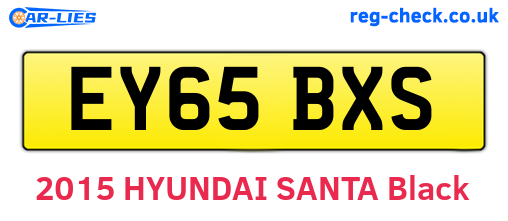 EY65BXS are the vehicle registration plates.