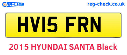 HV15FRN are the vehicle registration plates.