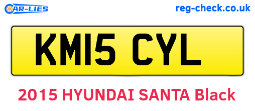 KM15CYL are the vehicle registration plates.