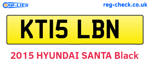 KT15LBN are the vehicle registration plates.