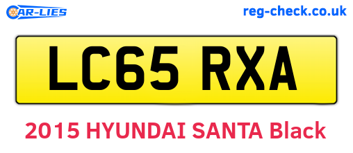 LC65RXA are the vehicle registration plates.