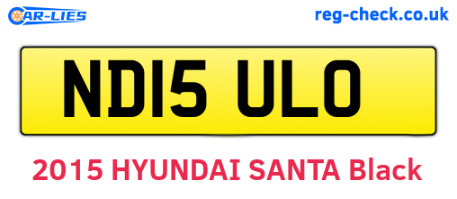 ND15ULO are the vehicle registration plates.