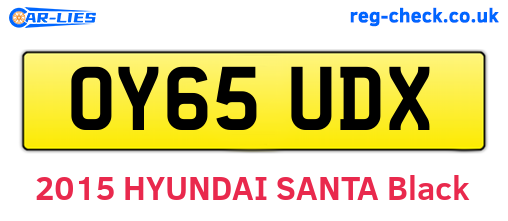 OY65UDX are the vehicle registration plates.