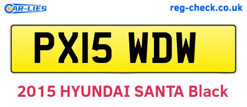 PX15WDW are the vehicle registration plates.