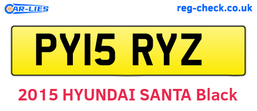 PY15RYZ are the vehicle registration plates.