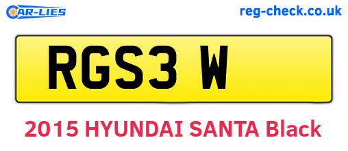 RGS3W are the vehicle registration plates.