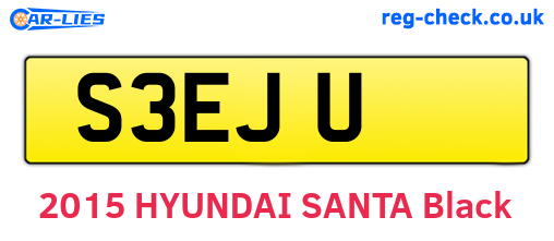 S3EJU are the vehicle registration plates.