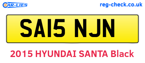 SA15NJN are the vehicle registration plates.