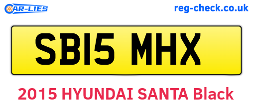 SB15MHX are the vehicle registration plates.
