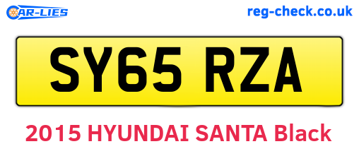 SY65RZA are the vehicle registration plates.