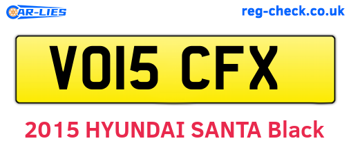 VO15CFX are the vehicle registration plates.