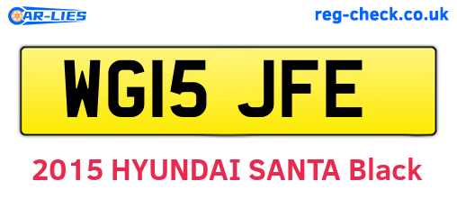 WG15JFE are the vehicle registration plates.