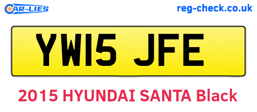 YW15JFE are the vehicle registration plates.