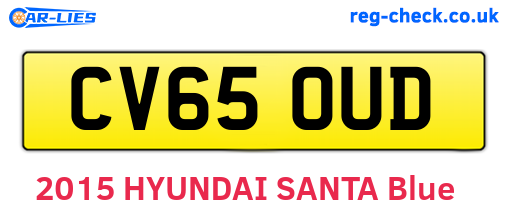 CV65OUD are the vehicle registration plates.