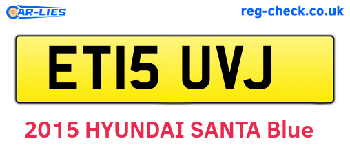 ET15UVJ are the vehicle registration plates.