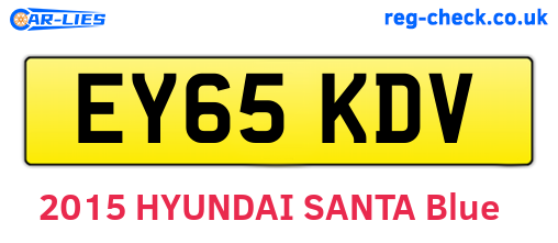 EY65KDV are the vehicle registration plates.